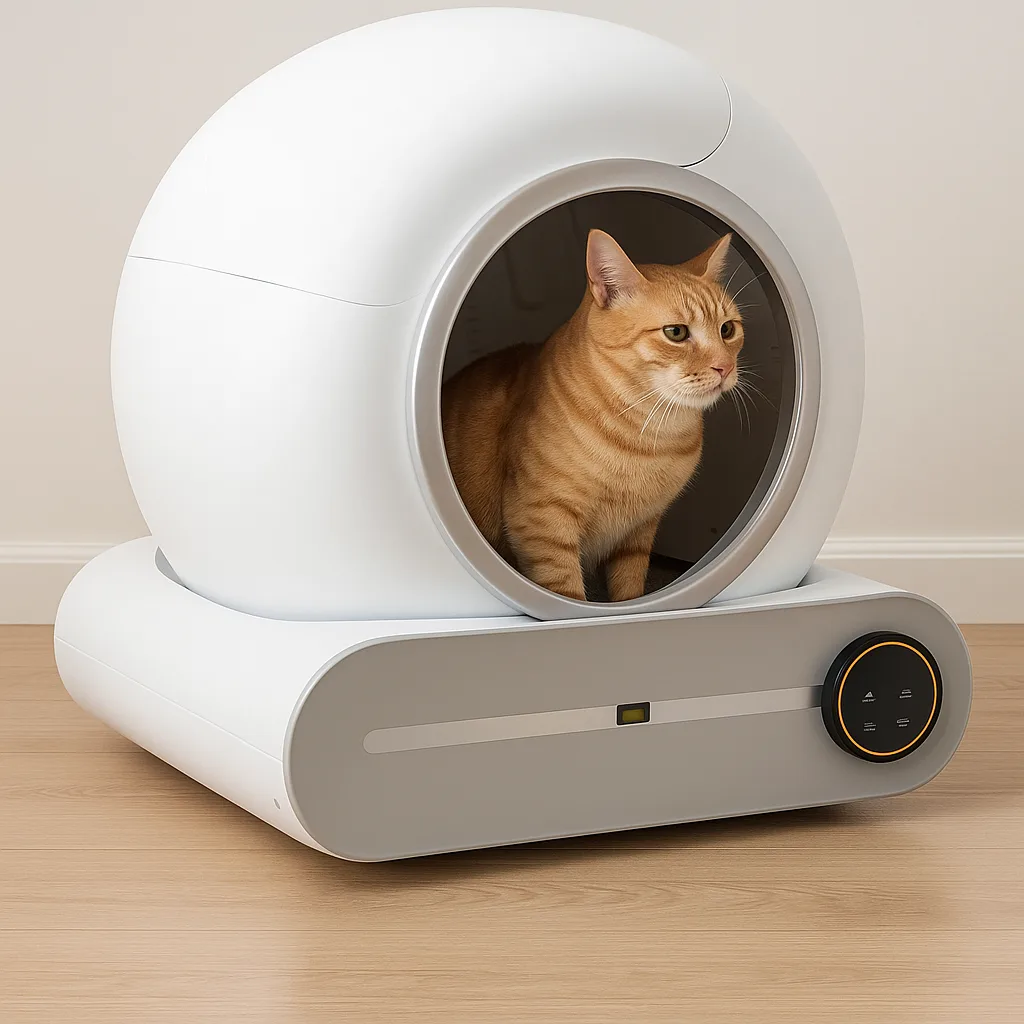 Een rode kat zit in de Litteroo One